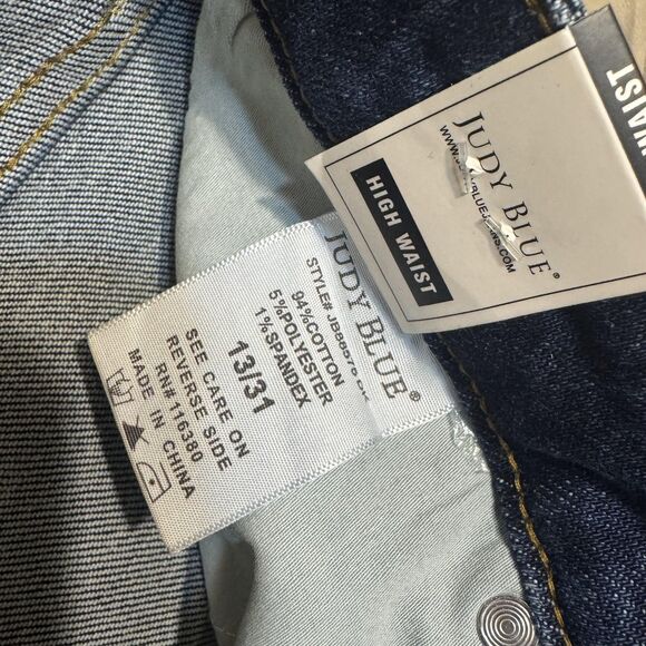 Judy Blue Jeans Womens 13/31 Dark Blue High Waist Straight Stretch Denim JB88575 - Picture 14 of 14